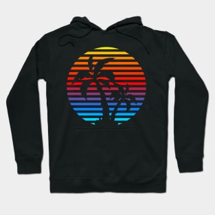 Palm Trees Tropical Sunset on the Beach Hoodie